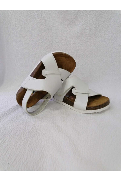 Genuine Leather Orthopedic Cork Sole Children's Sandal - ÖZGÜR KIDS (1)