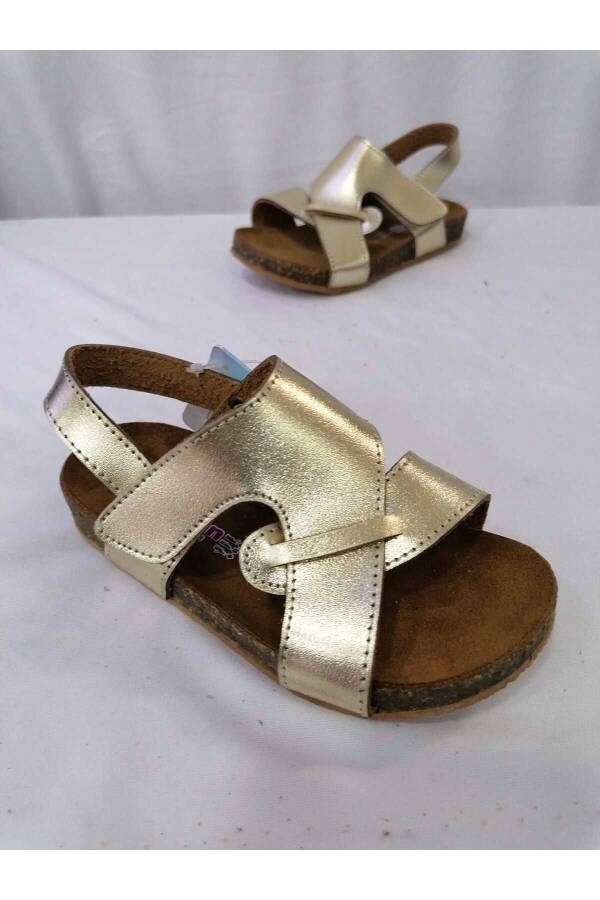 Genuine Leather Orthopedic Cork Sole Children's Sandals - 2