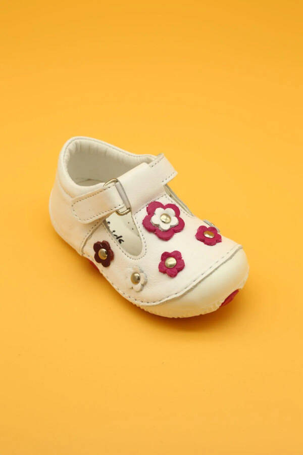 Genuine Leather Orthopedic First Step Baby Shoes White B106 - 7