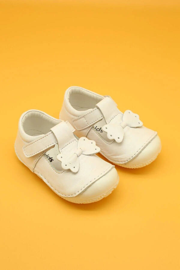 Genuine Leather Orthopedic First Step Baby Shoes White B109 - 5