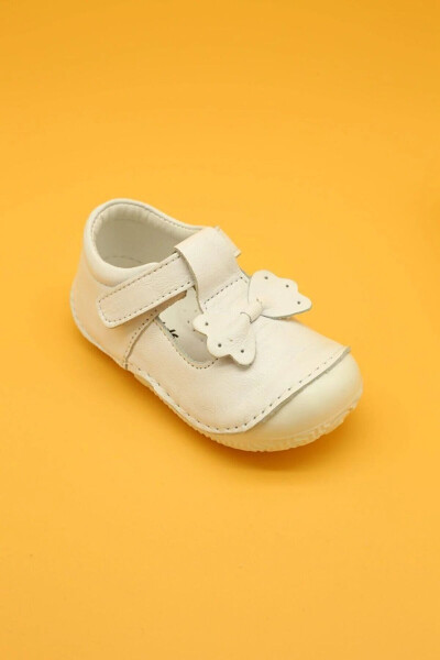 Genuine Leather Orthopedic First Step Baby Shoes White B109 - 2