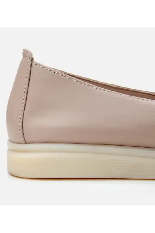 Genuine Leather Powder Women's Buckle Loafer - 4