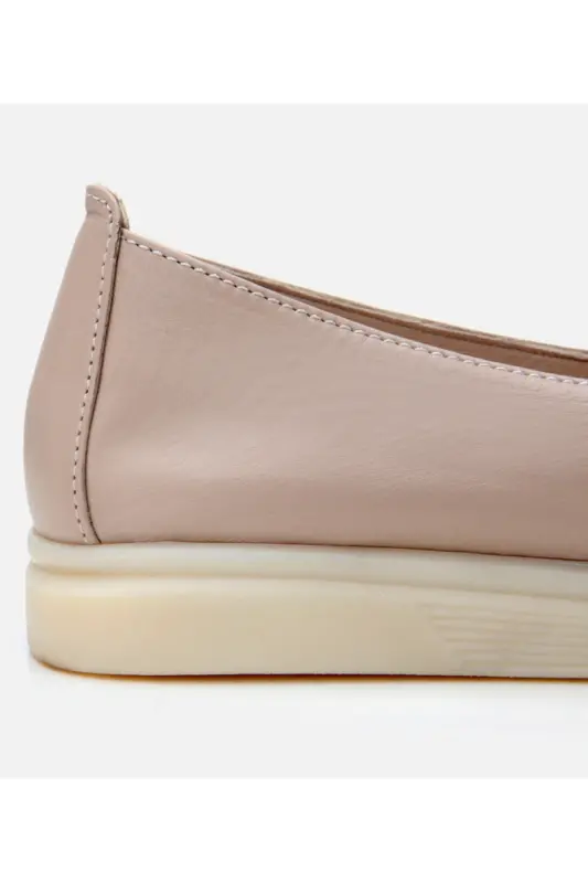 Genuine Leather Powder Women's Buckle Loafer - 4