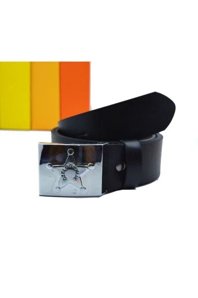Genuine Leather Special Security Belt 4.5 Cm Security Belt - TREND DERI
