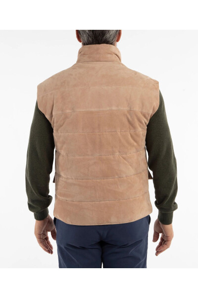 Genuine Leather Suede Men's Vest - 3