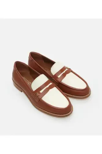 Genuine Leather Tan Women's Loafer - Hotiç (1)