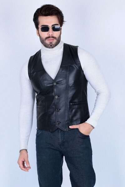 Genuine leather vest. - REFORM