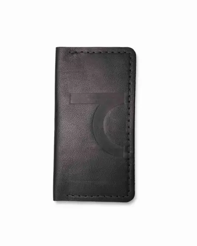 Genuine Leather Wallet - BLACK - 1