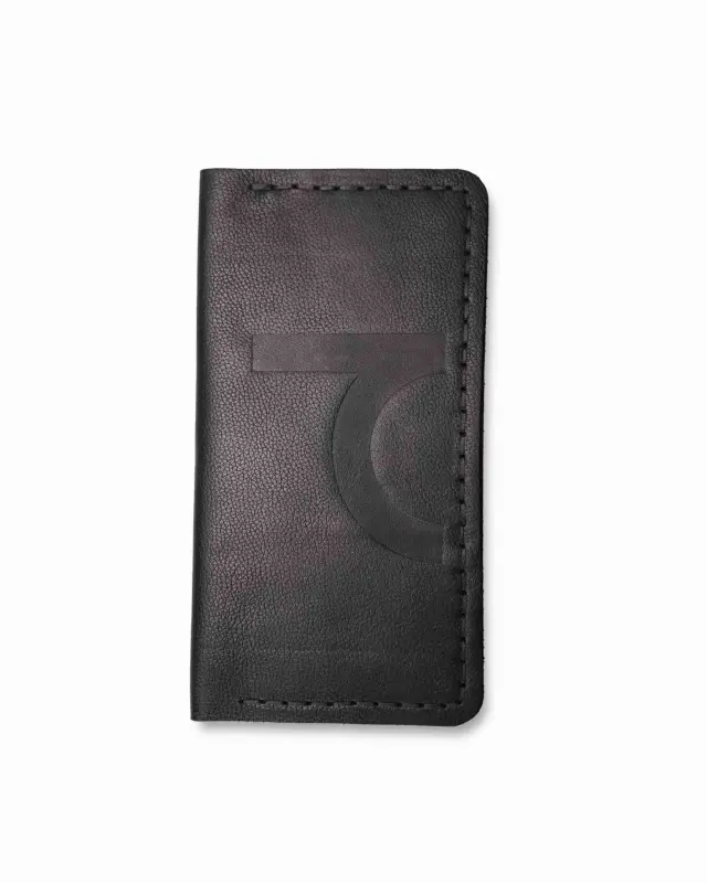 Genuine Leather Wallet - BLACK - 1