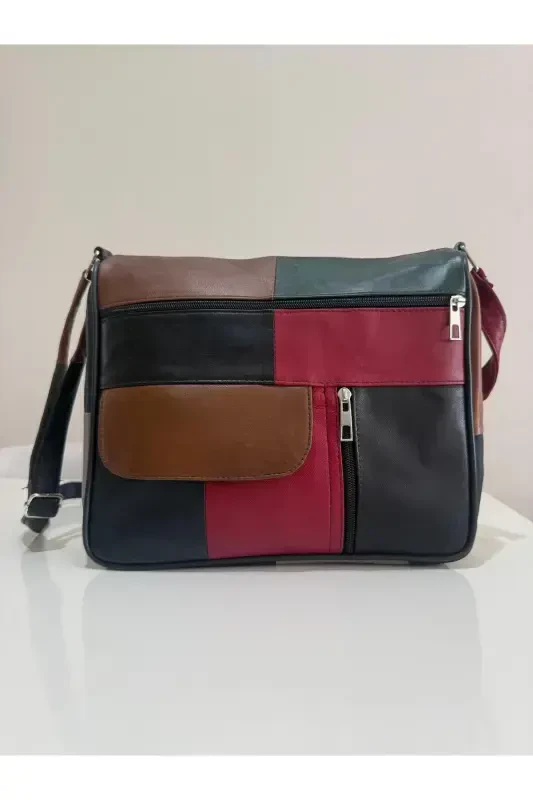 GENUINE LEATHER WOMEN BAG (27CM X 25M)-ASSORTED DARK COLORS 2 - 1