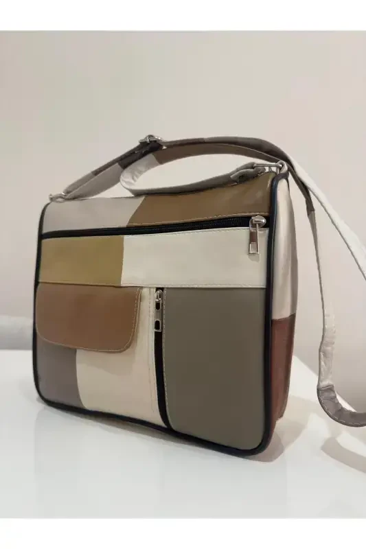 GENUINE LEATHER WOMEN BAG (27CM X 25M)-ASSORTED LIGHT COLORS 3 - 2