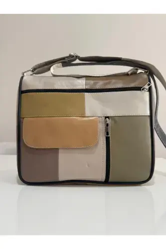 GENUINE LEATHER WOMEN BAG (27CM X 25M)-MIXED LIGHT COLORS 2 - 1