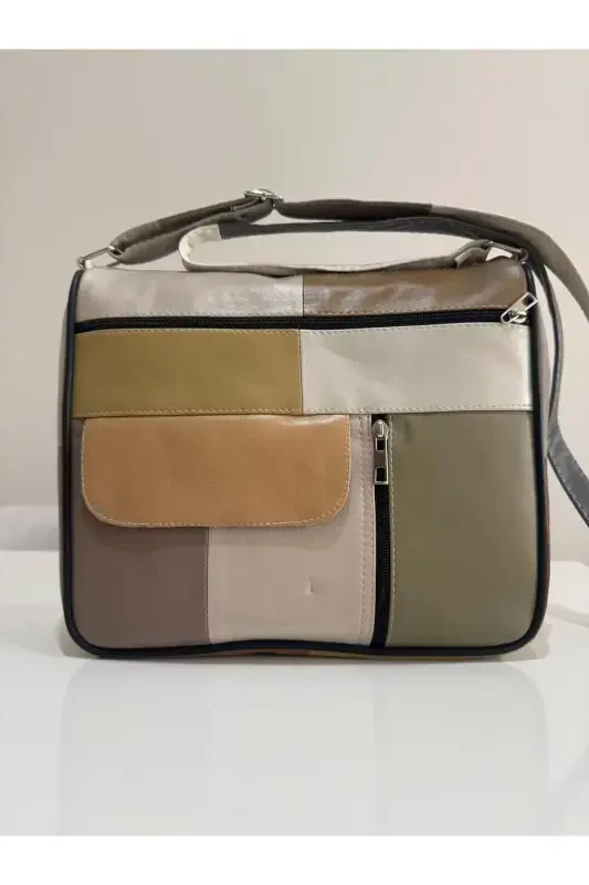 GENUINE LEATHER WOMEN BAG (27CM X 25M)-MIXED LIGHT COLORS 2 - ATTER