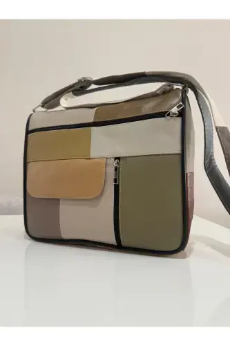 GENUINE LEATHER WOMEN BAG (27CM X 25M)-MIXED LIGHT COLORS 2 - 3