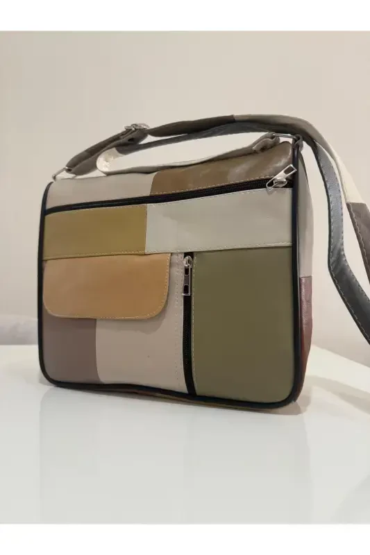 GENUINE LEATHER WOMEN BAG (27CM X 25M)-MIXED LIGHT COLORS 2 - 3