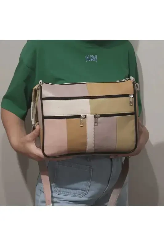 GENUINE LEATHER WOMEN BAG (28CM X 24CM)-SUMMER BRIGHT MIXED COLORS 2 - ATTER