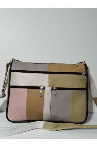 GENUINE LEATHER WOMEN BAG (28CM X 24CM)-SUMMER BRIGHT MIXED COLORS 2 - ATTER (1)