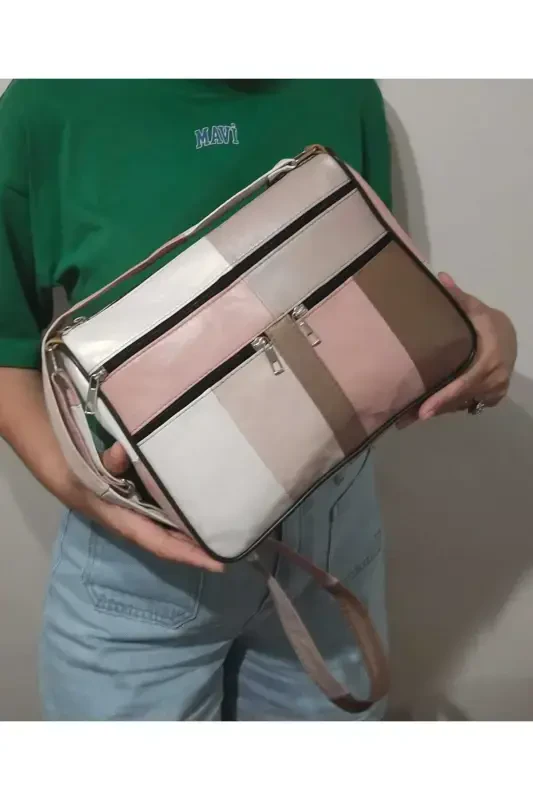 GENUINE LEATHER WOMEN BAG (28CM X 24CM)-SUMMER BRIGHT MIXED COLORS 3 - ATTER