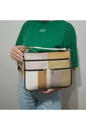 GENUINE LEATHER WOMEN BAG (28CM X 24CM)-SUMMER BRIGHT MIXED COLORS 4 - 1