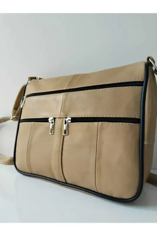 GENUINE LEATHER WOMEN BAG (28CM X 24CM)-Yellow - 3