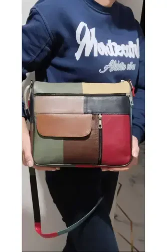 GENUINE LEATHER WOMEN BAG (28CM X 25CM)-Multicolor 2 - 1