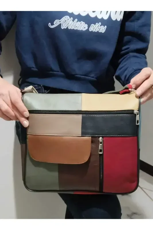 GENUINE LEATHER WOMEN BAG (28CM X 25CM)-Multicolor 2 - 3