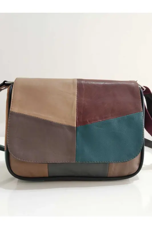 GENUINE LEATHER WOMEN'S BAG (25CM X 20CM) - DARK MIXED 94 - 1