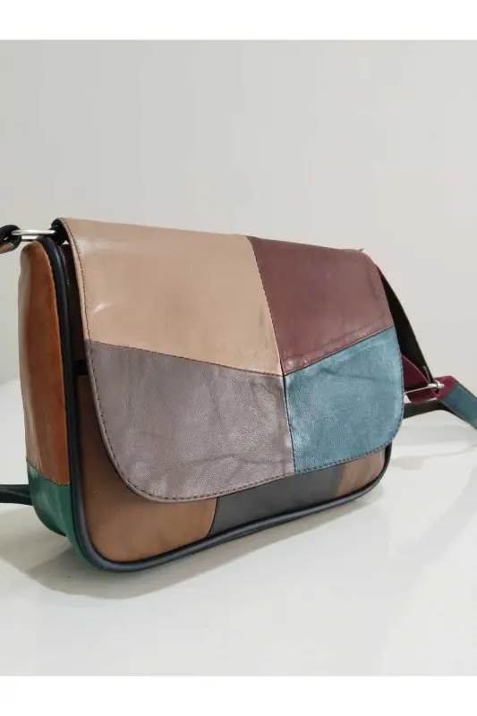 GENUINE LEATHER WOMEN'S BAG (25CM X 20CM) - DARK MIXED 94 - 2