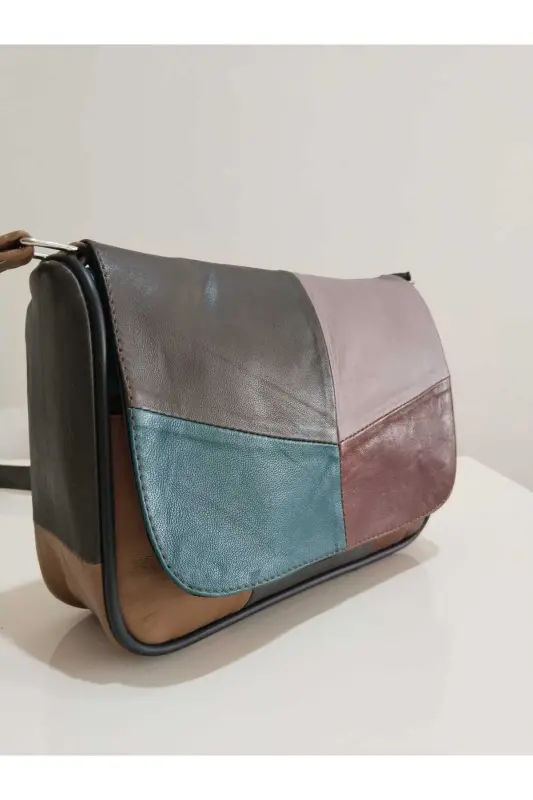 GENUINE LEATHER WOMEN'S BAG (25CM X 20CM) - DARK MIXED 95 - 2