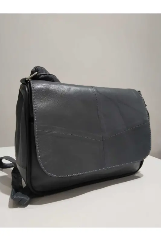 GENUINE LEATHER WOMEN'S BAG (25CM X 20CM) - Gray - 2