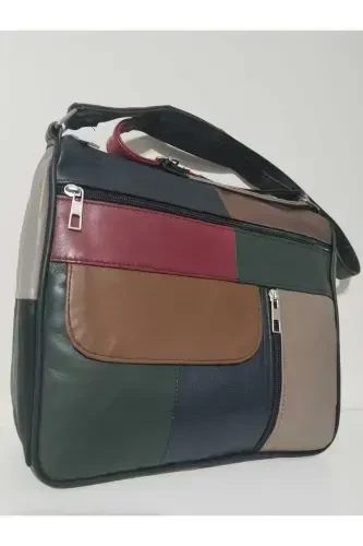 GENUINE LEATHER WOMEN'S BAG (27CM X 25CM)-ASSORTED DARK COLORS 8 - MODAZONE (1)