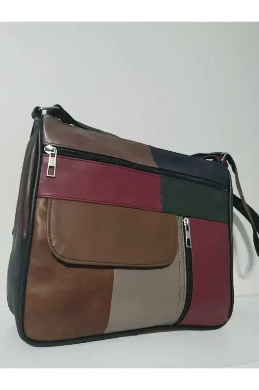 GENUINE LEATHER WOMEN'S BAG (27CM X 25CM)-ASSORTED DARK COLORS 9 - 2