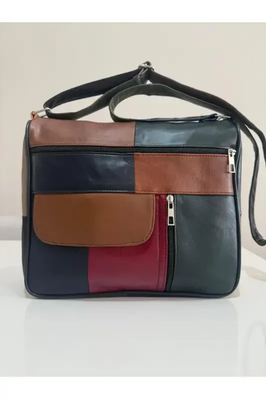 GENUINE LEATHER WOMEN'S BAG (27CM X 25M)-ASSORTED DARK COLORS 3 - ATTER