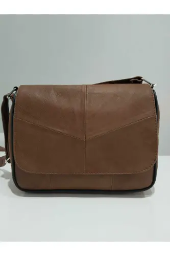 GENUINE LEATHER WOMEN'S BAG-BITTER COFFEE - ATTER (1)
