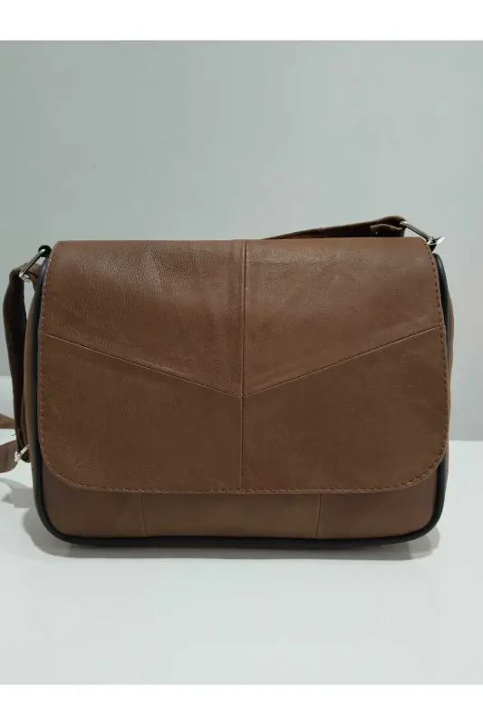 GENUINE LEATHER WOMEN'S BAG-BITTER COFFEE - 2