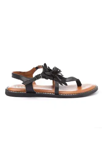 Genuine suede and leather women's sandals - 4