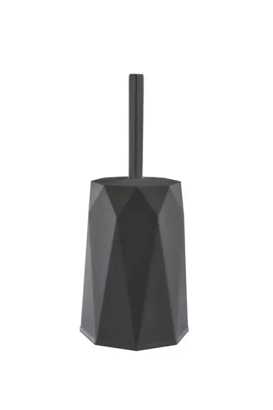 Geo Anthracite 2-Piece Bathroom Set Plastic 5 lt Trash Can - 3