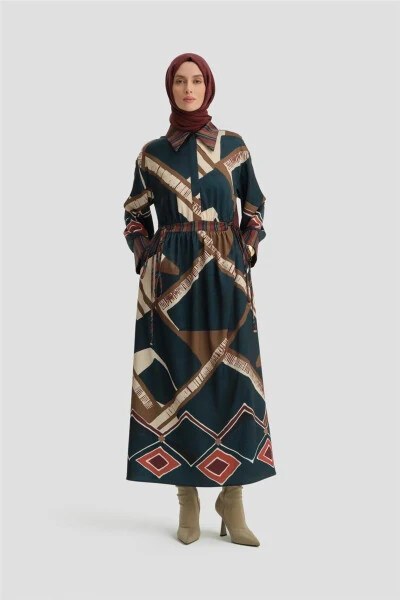 Geometric Patterned Dress - 3