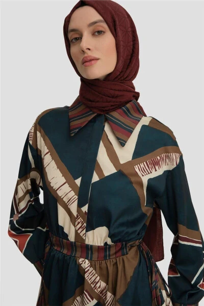 Geometric Patterned Dress - 4