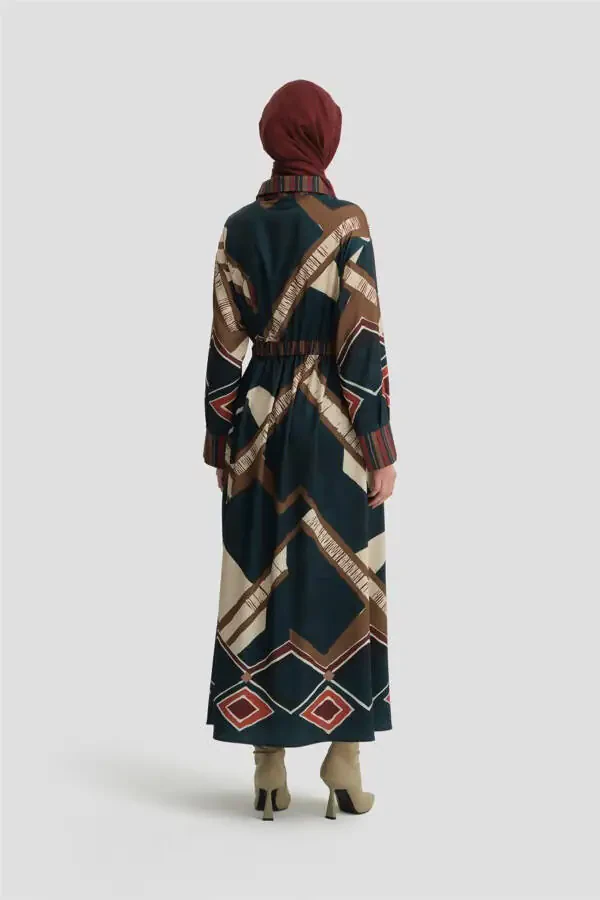 Geometric Patterned Dress - 5