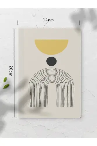 Geometrik Çizgisiz Defter Seti - 4 Adet - 14cm*20cm - 64 Sayfa-Renkli I - 4
