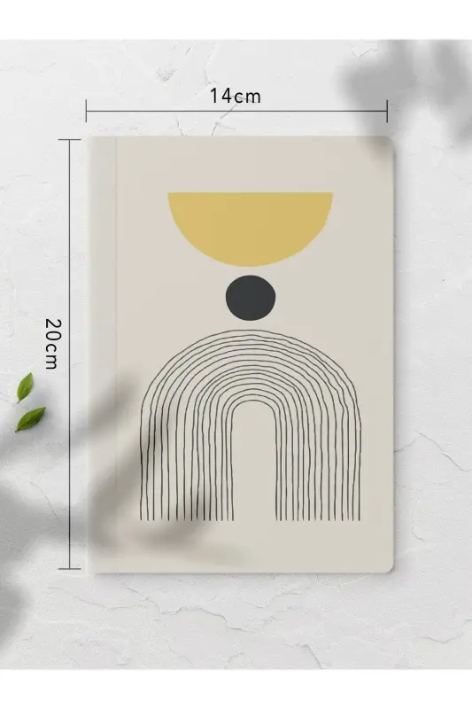 Geometrik Çizgisiz Defter Seti - 4 Adet - 14cm*20cm - 64 Sayfa-Renkli I - 4