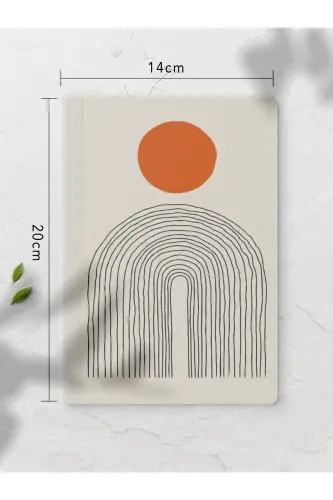 Geometrik Çizgisiz Defter Seti - 4 Adet - 14cm*20cm - 64 Sayfa-Renkli I - 5