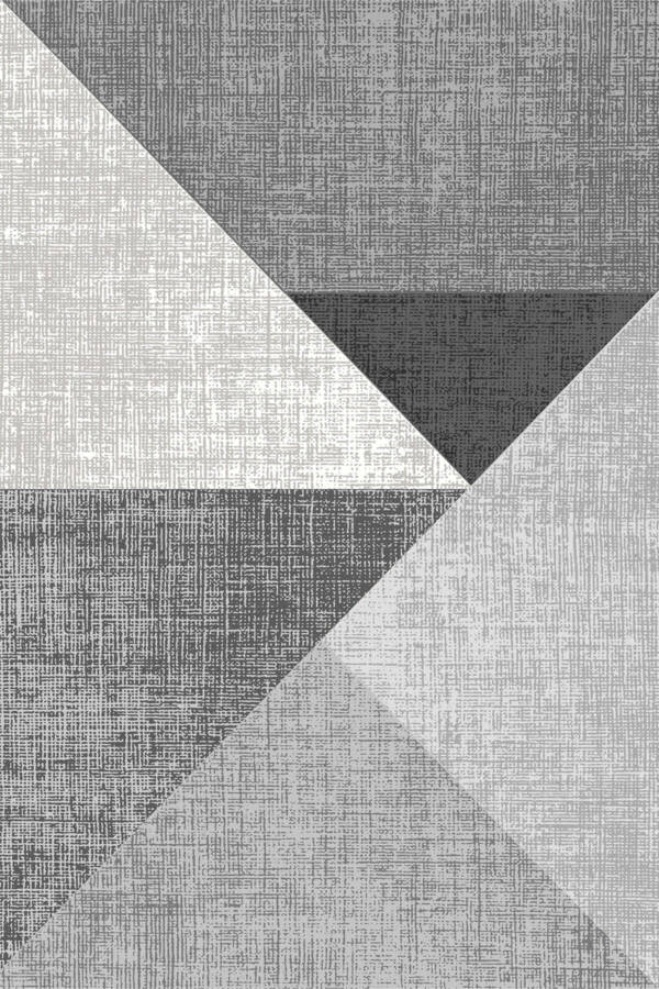Geometrik naqshli, sirpanmaydigan taglikli, mashinada yuviladigan gilam - 2