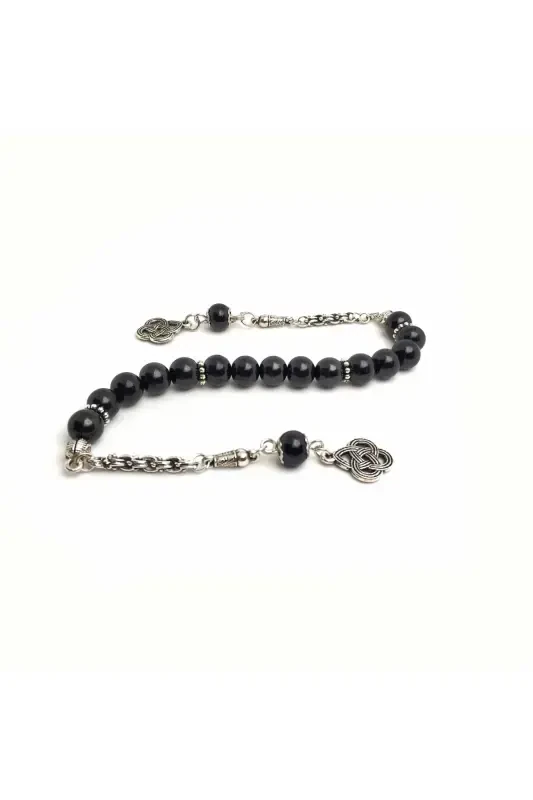 Georgia Oltu Natural Stone Zaza Model Rosary Natural Stone Rosary-Black 1302 - 1