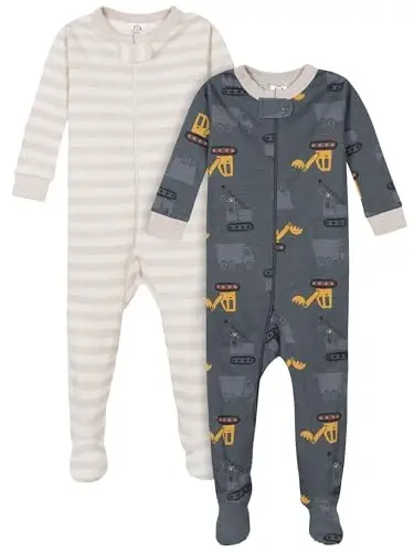 Gerber Baby Boys 2-Pack Footed Pajamas - 1