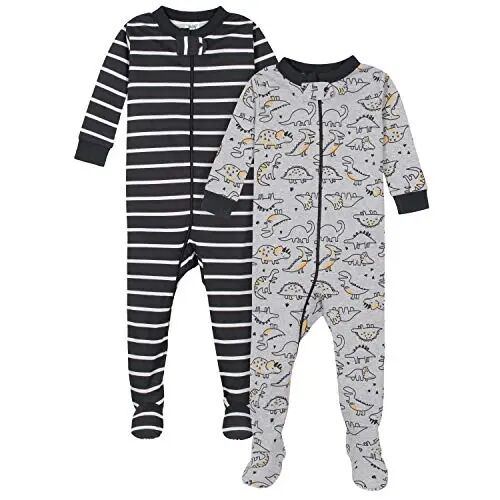 Gerber Baby Boys 2-Pack Footed Pajamas - Gerber