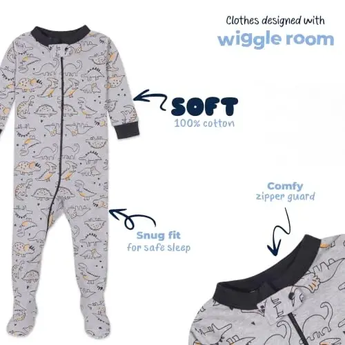 Gerber Baby Boys 2-Pack Footed Pajamas - 4