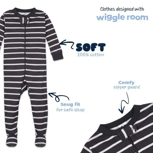Gerber Baby Boys 2-Pack Footed Pajamas - 5