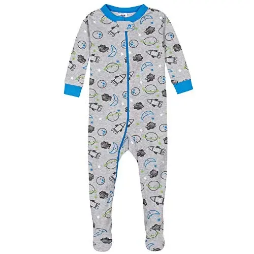 Gerber Baby Boys 2-Pack Footed Pajamas (o'g'il bolalar uchun 2 ta to'plamli oyoqli pijamalar) - GERBER (1)